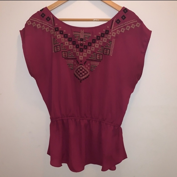Maurice polyester blouse with stitching. - Picture 1 of 8